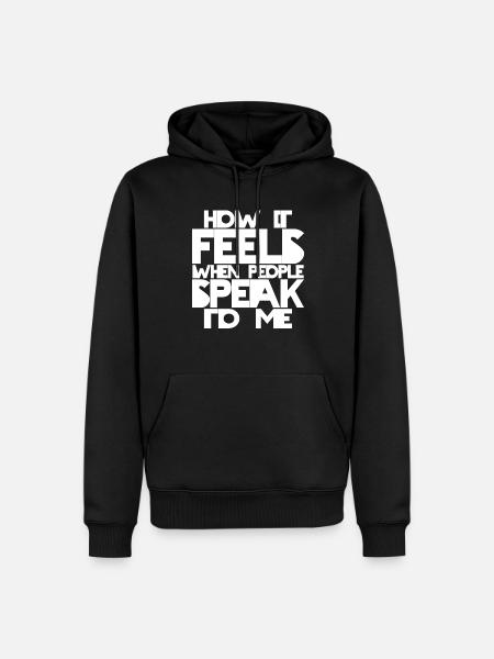 Deaf Pride ASL Gebärdensprache - Männer Premium Bio Hoodie - Schwarz