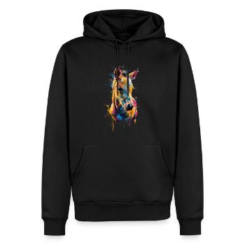 Pferd - Männer Premium Bio Hoodie - Schwarz - Vorne - Nico (187cm)
