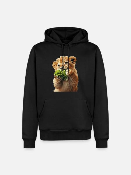 Lion - Men’s Premium Organic Hoodie - black