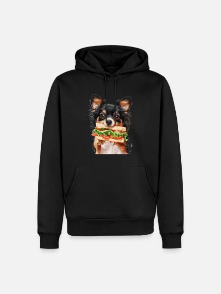 Chien - Sweat à capuche Premium bio Homme - noir