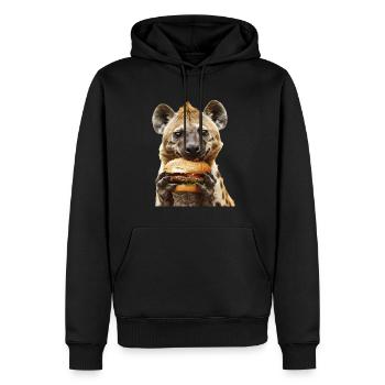 Hyène - Sweat à capuche Premium bio Homme - noir - Devant - Nico (187cm)