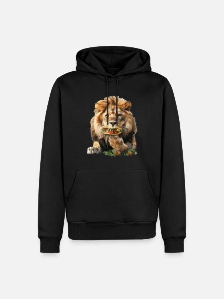 Lion - Sweat à capuche Premium bio Homme - noir