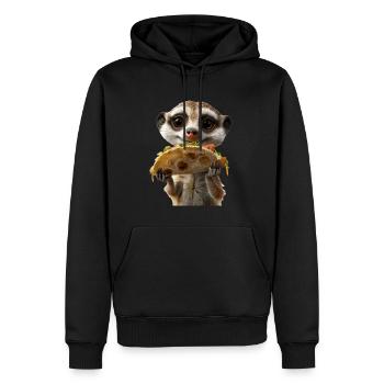 Erdmännchen - Männer Premium Bio Hoodie - Schwarz - Vorne - Nico (187cm)