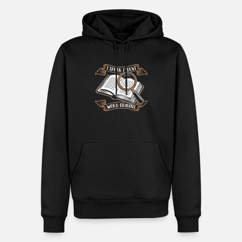 Étymologiste - Sweat à capuche Premium bio Homme - noir