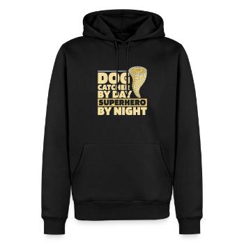 Attrape-chiens - Sweat à capuche Premium bio Homme - noir - Devant - Nico (187cm)