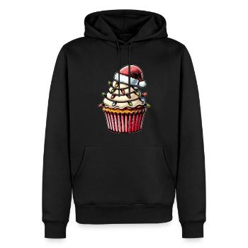 Cupcake Baking Baker Christmas Hat Xmas - Men’s Premium Organic Hoodie - black - Front - Nico (187cm)