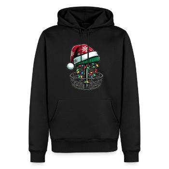 Disc Golf Disc Golfing Disc Golfer Weihnachtsmütze - Männer Premium Bio Hoodie - Schwarz - Vorne - Nico (187cm)