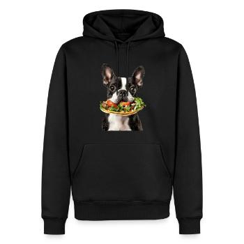 Boston Terrier - Männer Premium Bio Hoodie - Schwarz - Vorne - Nico (187cm)