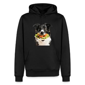 Border Collie - Sweat à capuche Premium bio Homme - noir - Devant - Nico (187cm)
