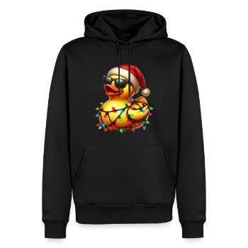 Tupfende Gummi-Ente Sonnenbrille Niedlich Weihnach - Männer Premium Bio Hoodie - Schwarz - Vorne - Nico (187cm)