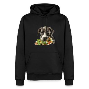Dogue allemand - Sweat à capuche Premium bio Homme - noir - Devant - Nico (187cm)