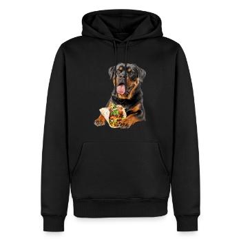Rottweiler - Sweat à capuche Premium bio Homme - noir - Devant - Nico (187cm)