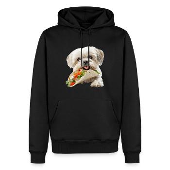 Shih Tzu - Sweat à capuche Premium bio Homme - noir - Devant - Nico (187cm)