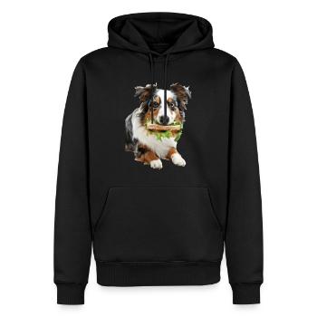 Australischer Schäferhund - Männer Premium Bio Hoodie - Schwarz - Vorne - Nico (187cm)