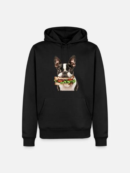 Boston Terrier - Men’s Premium Organic Hoodie - black