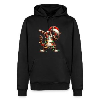 Tupfende Tabby Katze Orange Katze Sonnenbrille Nie - Männer Premium Bio Hoodie - Schwarz - Vorne - Nico (187cm)