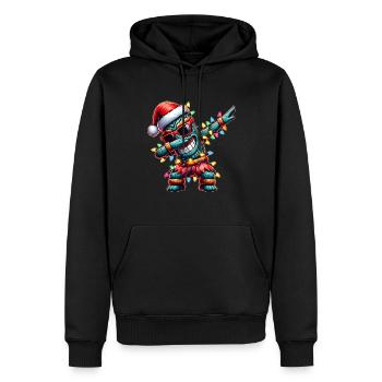 Dabbing Tiki Luau Masque Tiki Hawaïen - Sweat à capuche Premium bio Homme - noir - Devant - Nico (187cm)
