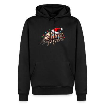 Isopode Lustige Isopoden Weihnachtsmütze Xmas - Männer Premium Bio Hoodie - Schwarz - Vorne - Nico (187cm)