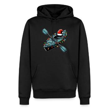 Kajakfahren Kajakfahrer Weihnachtsmütze Xmas - Männer Premium Bio Hoodie - Schwarz - Vorne - Nico (187cm)