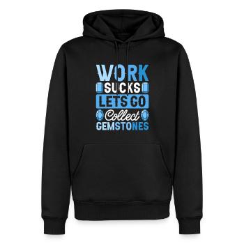 Pierres précieuses - Sweat à capuche Premium bio Homme - noir - Devant - Nico (187cm)