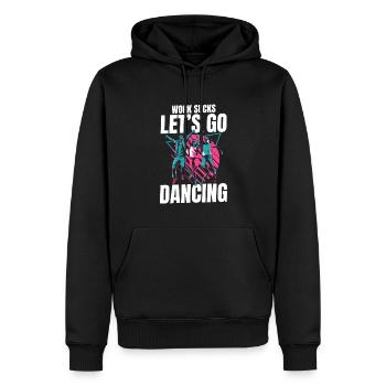 Danseurs dansants - Sweat à capuche Premium bio Homme - noir - Devant - Nico (187cm)