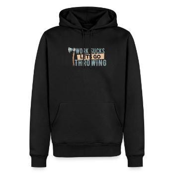 Axe Throwing Axe Thrower - Men’s Premium Organic Hoodie - black - Front - Nico (187cm)