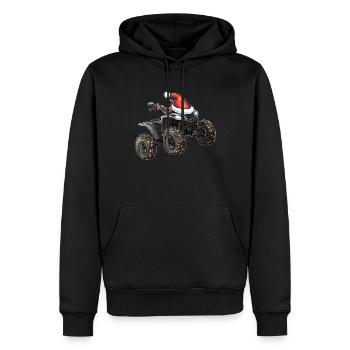 Atv Quad 4 Wheeler Weihnachten Hut Xmas - Männer Premium Bio Hoodie - Schwarz - Vorne - Nico (187cm)