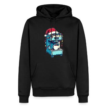 Barista Coffee Lover Machine à café - Sweat à capuche Premium bio Homme - noir - Devant - Nico (187cm)