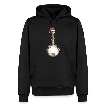 Banjospieler Banjospieler Weihnachtsmütze Xmas - Männer Premium Bio Hoodie - Schwarz - Vorne - Nico (187cm)