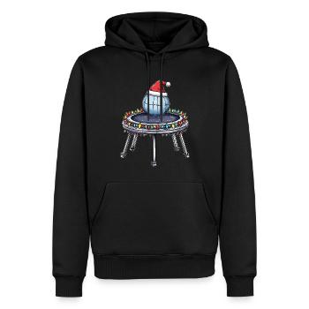 Bossaball Weihnachtsmütze Xmas - Männer Premium Bio Hoodie - Schwarz - Vorne - Nico (187cm)