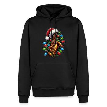 Saxophonist Saxophonist Saxist Sax - Men’s Premium Organic Hoodie - black - Front - Nico (187cm)
