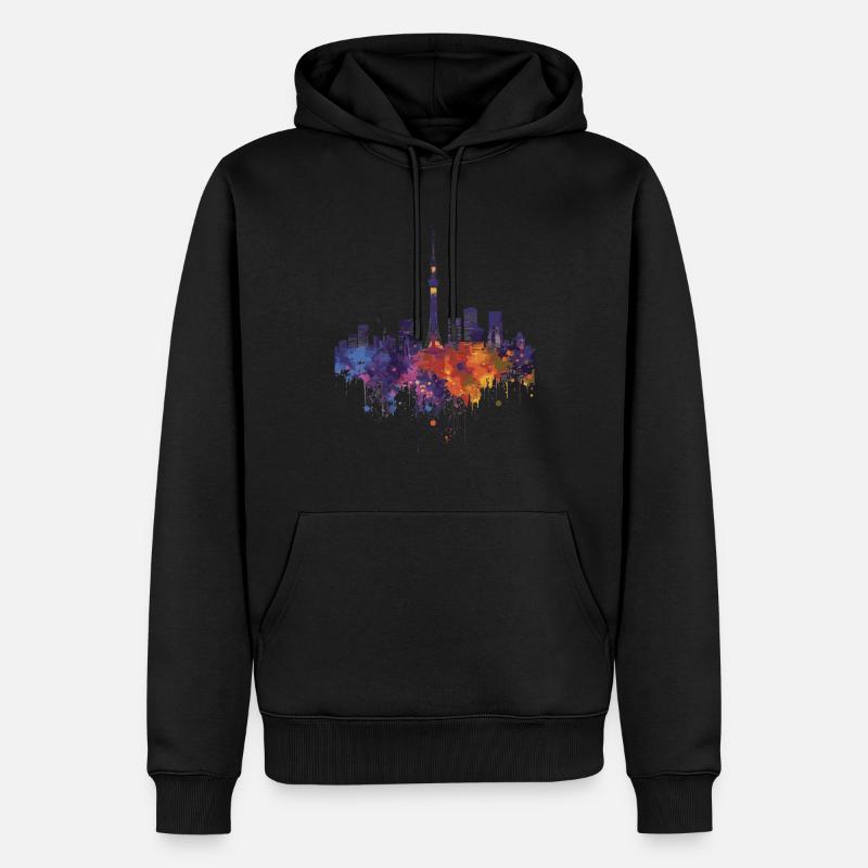 Fujieda - Sweat à capuche Premium bio Homme - noir