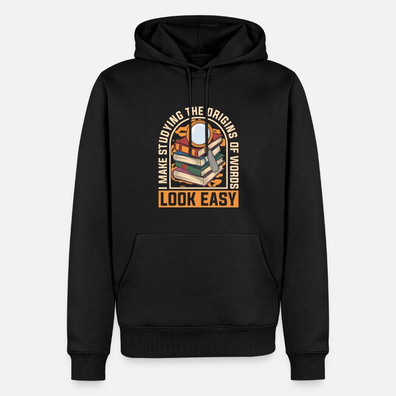 Étymologiste - Sweat à capuche Premium bio Homme - noir