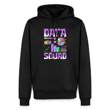 Analytiker Kader - Männer Premium Bio Hoodie - Schwarz - Vorne - Nico (187cm)