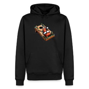Niedlicher Cornhole Weihnachtshut Xmas - Männer Premium Bio Hoodie - Schwarz - Vorne - Nico (187cm)