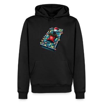 Niedlicher Cornhole Weihnachtshut Xmas - Männer Premium Bio Hoodie - Schwarz - Vorne - Nico (187cm)