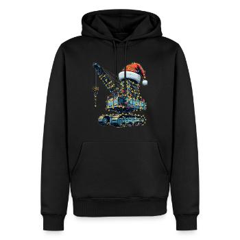grutier HEO Heavy Equipment Santa Hat - Sweat à capuche Premium bio Homme - noir - Devant - Nico (187cm)