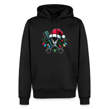 Friseur Friseurin Weihnachtsmütze Xmas - Männer Premium Bio Hoodie - Schwarz - Vorne - Nico (187cm)