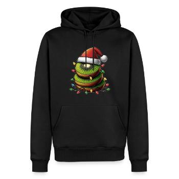 Kiwi Fruit Weihnachtsmütze Xmas - Männer Premium Bio Hoodie - Schwarz - Vorne - Nico (187cm)