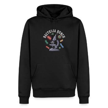 Équipe de bactériologistes - Sweat à capuche Premium bio Homme - noir - Devant - Nico (187cm)