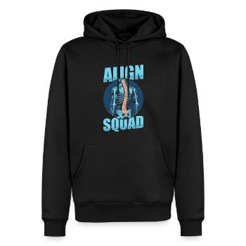 Chiropraktiker Kader - Männer Premium Bio Hoodie - Schwarz - Vorne - Nico (187cm)