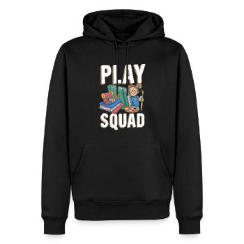 Kinderbetreuer Kader - Männer Premium Bio Hoodie - Schwarz - Vorne - Nico (187cm)