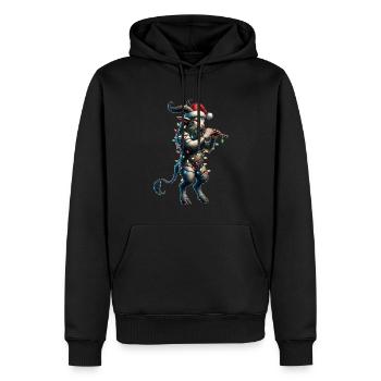 Faun Satyres Chèvre Hommes Grec Ancien Noël - Sweat à capuche Premium bio Homme - noir - Devant - Nico (187cm)