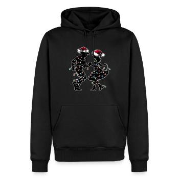 Danse en ligne Danse en ligne Chapeau de Noël pour danseuse en ligne - Sweat à capuche Premium bio Homme - noir - Devant - Nico (187cm)