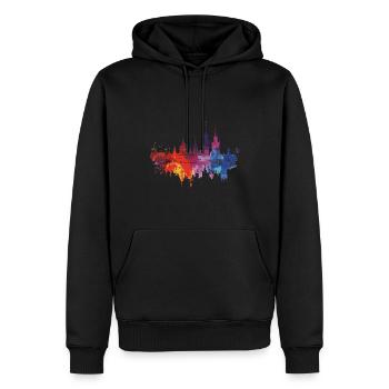 Suwalki - Männer Premium Bio Hoodie - Schwarz - Vorne - Nico (187cm)