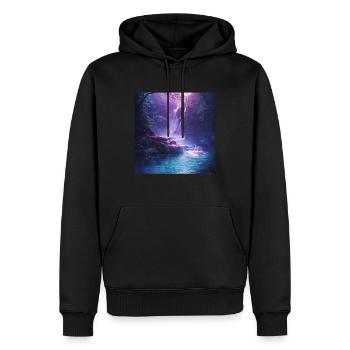 Japan - Männer Premium Bio Hoodie - Schwarz - Vorne - Nico (187cm)