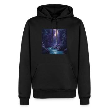 Japan - Männer Premium Bio Hoodie - Schwarz - Vorne - Nico (187cm)