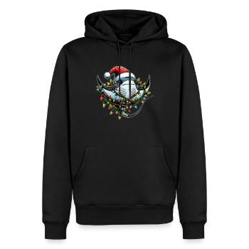 Raie Manta Stingray Père Noël - Sweat à capuche Premium bio Homme - noir - Devant - Nico (187cm)