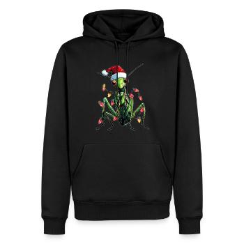 Gottesanbeterin Insekt Weihnachtsmütze Xmas - Männer Premium Bio Hoodie - Schwarz - Vorne - Nico (187cm)