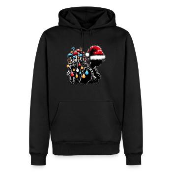 Pilzjäger Pilzjagd Weihnachtsmütze - Männer Premium Bio Hoodie - Schwarz - Vorne - Nico (187cm)
